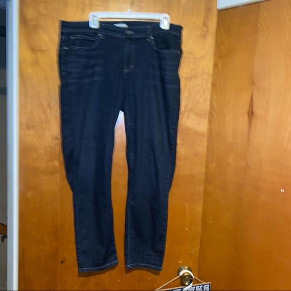 Eileen Fisher dark blue denim plus size jeans size 14 - Picture 1 of 5